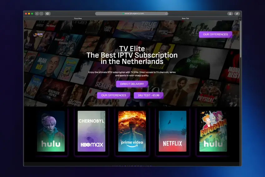 TVELITE - IPTV LANDING PAGE